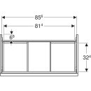 Geberit 503005011 Acanto US f&uuml;r WT B:90cm, 1 Schubl.