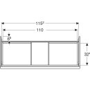 Geberit 503006011 Acanto US f&uuml;r WT B:120cm, 1 Schubl.