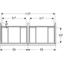 Geberit 503007011 Acanto US f&uuml;r DWT B:120cm, 2 Schubl.