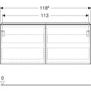 Geberit 503007011 Acanto US f&uuml;r DWT B:120cm, 2 Schubl.