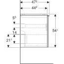 Geberit 503007JH1 Acanto US f&uuml;r DWT B:120cm, 2 Schubl.