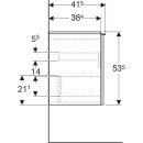 Geberit 503008011 Acanto US f&uuml;r WT B:60cm, 1 Schubl.