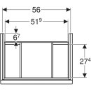 Geberit 503008JH1 Acanto US f&uuml;r WT B:60cm, 1 Schubl.