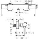 HANSGROHE 13324670 Thermostat Ecostat Fine