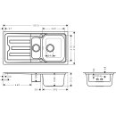 HANSGROHE 43370800 Einbausp&uuml;le S440-F517 100 Abtropffl.