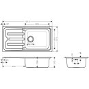 HANSGROHE 43371800 Einbausp&uuml;le S440-F500 100 Abtropffl.
