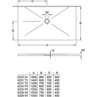 Villeroy & Boch 6230P201 Duschwanne