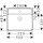 HANSGROHE 60236450 Waschtisch Xanuia Q 550x480 mm