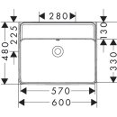 HANSGROHE 60244450 Aufsatzwaschtisch geschli.Xanuia Q