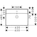 HANSGROHE 60246450 Waschtisch Xanuia Q 650x480mm