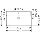 HANSGROHE 60250450 Aufsatzwaschtisch geschli.Xanuia Q