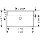 HANSGROHE 60251450 Aufsatzwaschtisch geschli.Xanuia Q