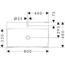 HANSGROHE 61022450 Aufsatzwaschtisch ge Xelu Q 800x480mm