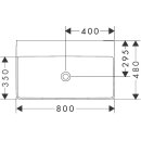 HANSGROHE 61023450 Aufsatzwaschtisch ge Xelu Q 800x480mm
