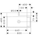 HANSGROHE 61027450 Aufsatzwaschtisch ge Xelu Q 800x480mm