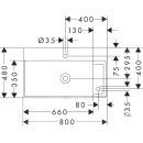 HANSGROHE 61028450 Aufsatzwaschtisch ge Xelu Q 800x480mm