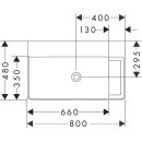 HANSGROHE 61029450 Aufsatzwaschtisch ge Xelu Q 800x480mm