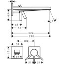 HANSGROHE 73051140 2-Loch Waschtischmischer Unterputz