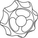 HANSGROHE 94339000 Ventilhandrad blau und rot