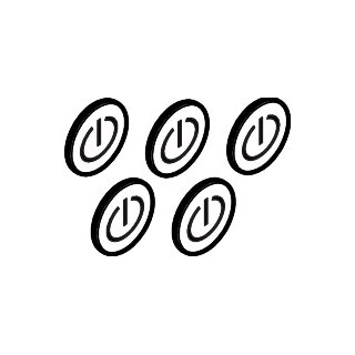 HANSGROHE 94926670 Markiereinsätze On / Off mattschwarz