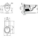 IDEAL STANDARD E1536HY Wandtiefsp&uuml;l-WC Contour 21+...