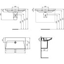 IDEAL STANDARD E270101 M&ouml;belwaschtisch La Dolce Vita 860 mm