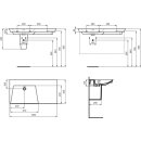 IDEAL STANDARD E270301 M&ouml;belwaschtisch La Dolce Vita 1060 mm