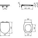 IDEAL STANDARD E3355HY WC-Sitz Tirso Wrapover Softsloce