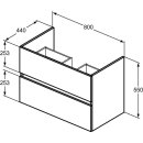 IDEAL STANDARD R0263WG WT-Unterschrank Eurovit+ 2 Ausz&uuml;ge