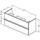 IDEAL STANDARD R0266WG WT-Unterschrank Eurovit+ 2 Ausz&uuml;ge