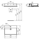 IDEAL STANDARD R053601 Waschtisch Extra 615 mm 1 Hahnloch