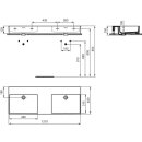 IDEAL STANDARD R056101 Waschtisch Extra 1215 mm o.Hahnloch