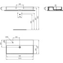 IDEAL STANDARD T536901 Waschtisch Solos 1015 mm 1 Hahnloch