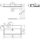 IDEAL STANDARD T5370V2 Waschtisch Solos 1015 mm 2 Hahnl&ouml;cher