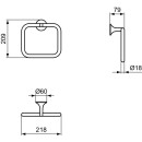 IDEAL STANDARD T5501A2 Handtuchring La Dolce Vita 218 mm