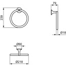 IDEAL STANDARD T5502A2 Handtuchring La Dolce Vita 218 mm