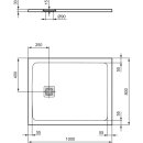 IDEAL STANDARD T5596FR Rechteck-Brausewanne Ultra Flat S +