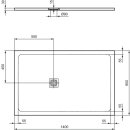 IDEAL STANDARD T5598FR Rechteck-Brausewanne Ultra Flat S +