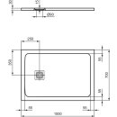 IDEAL STANDARD T5606FR Rechteck-Brausewanne Ultra Flat S +