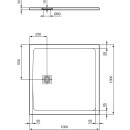 IDEAL STANDARD T5608FR Quadrat-Brausewanne Ultra Flat S +