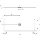 IDEAL STANDARD T5614FS Rechteck-Brausewanne Ultra Flat S +