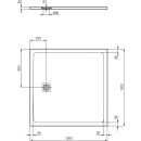 IDEAL STANDARD T5615FR Quadrat-Brausewanne Ultra Flat S +