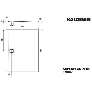 KALDEWEI 358000030001 DW SUPERPLAN ZERO Mod.1580-1NP,1000x