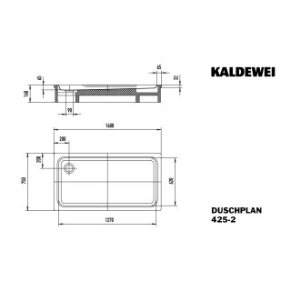 KALDEWEI 432548041001 DW DUSCHPLAN MIT WANNENTRÄGER