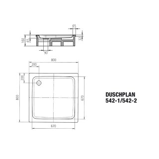 KALDEWEI 440548041001 DW DUSCHPLAN MIT WANNENTRÄGER