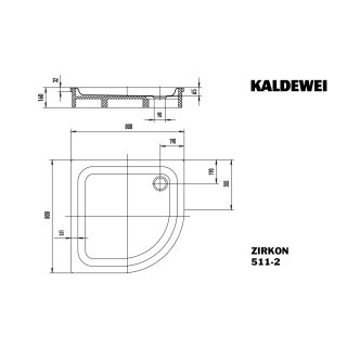 KALDEWEI 452048041001 DW ZIRKON MIT WANNENTRÄGER Mod.511-2,