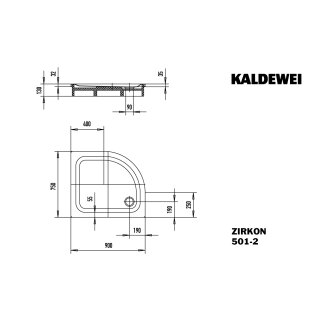 KALDEWEI 455548041001 DW ZIRKON MIT WANNENTRÄGER Mod.501-2,