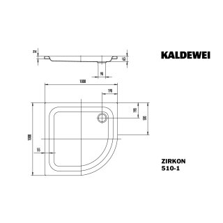 KALDEWEI 456400011001 DW ZIRKON Mod.510-1, 1000 x 1000,