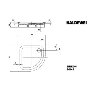 KALDEWEI 456548041001 DW ZIRKON MIT WANNENTRÄGER Mod.600-2,