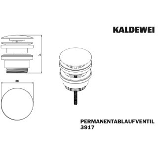 KALDEWEI 910700010676 WB 3917 Permanentventil